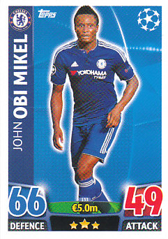 John Obi Mikel Chelsea 2015/16 Topps Match Attax CL #133